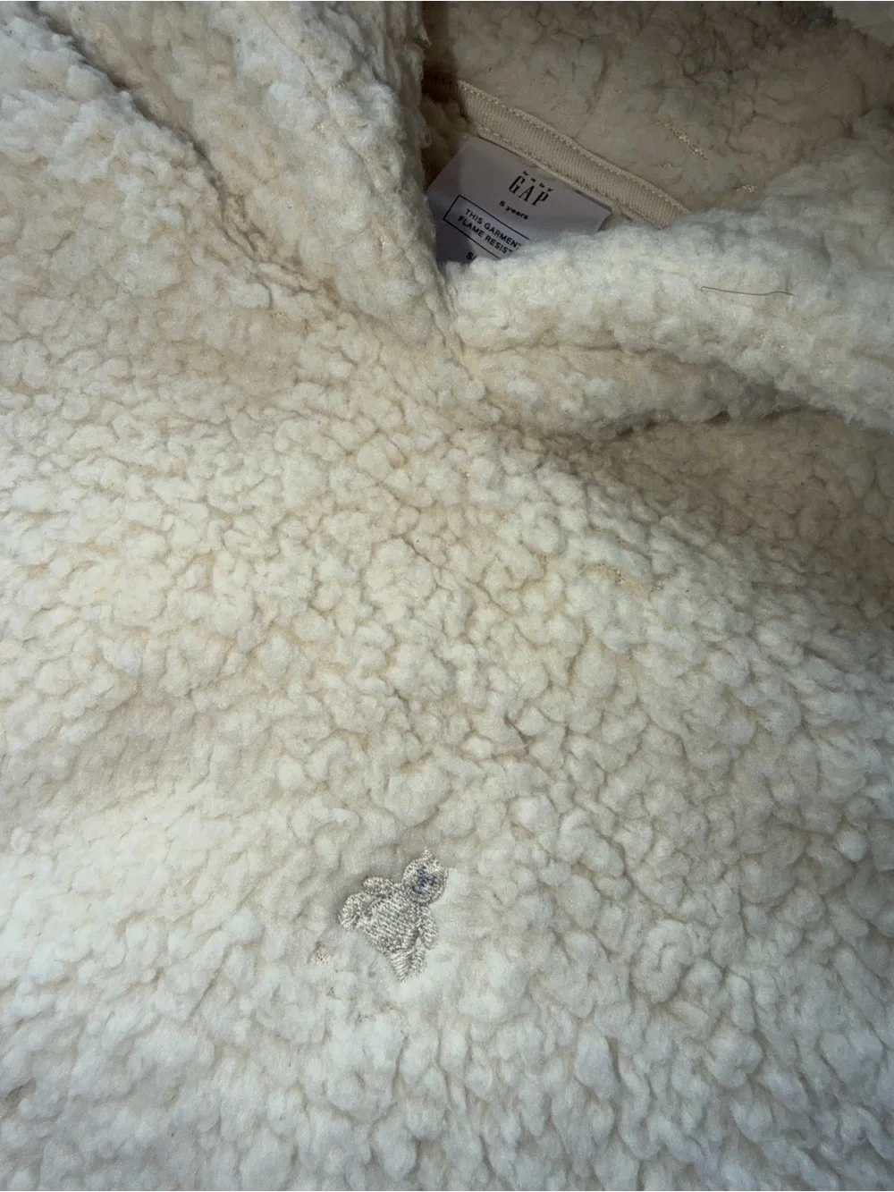 GAP Plush Hooded Kids Pullover - Light Gray